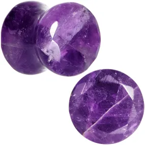 00 Gauge Purple Amethyst Saddle Plug Set