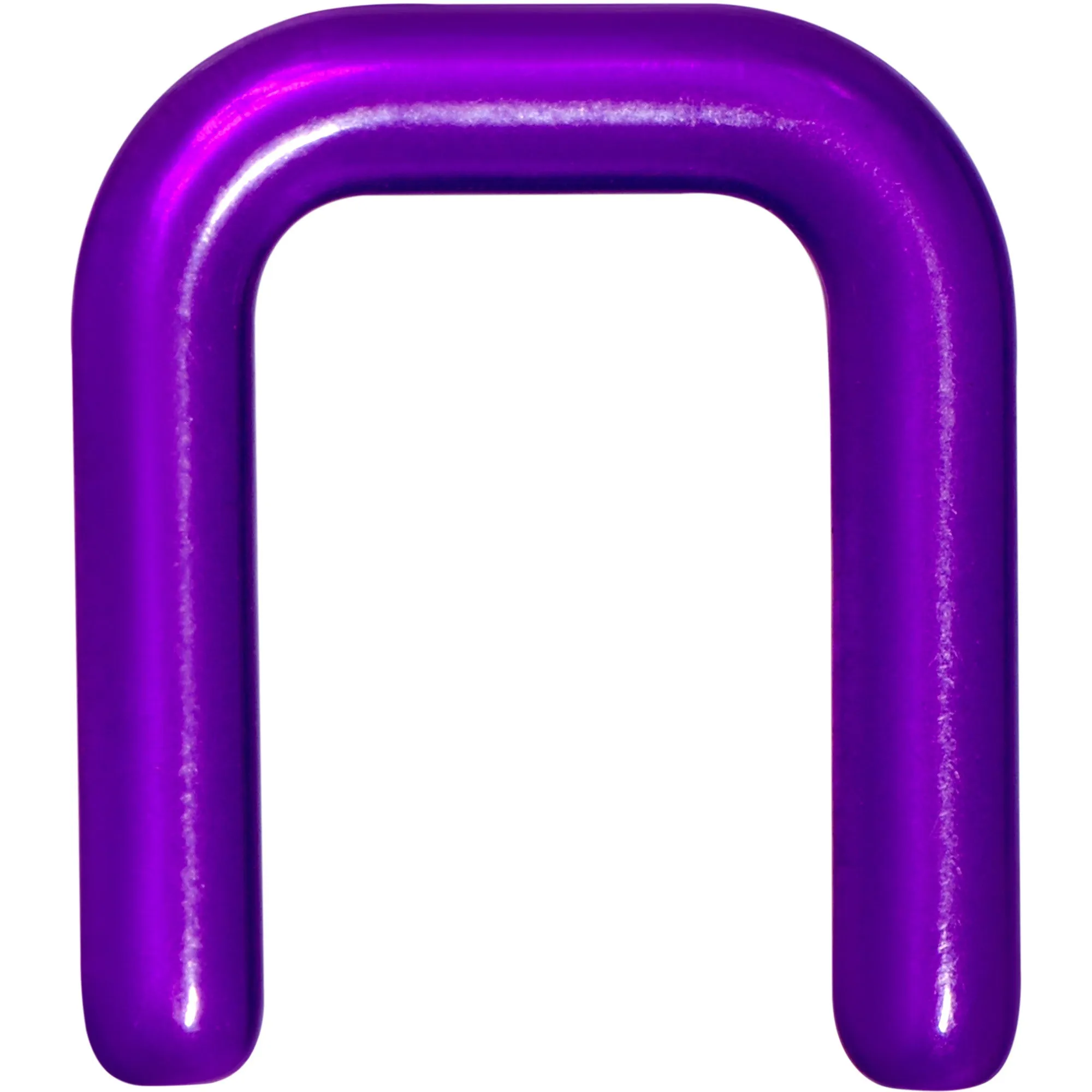 12 Gauge 1/2 Purple Flexible Bioplast Square Septum Retainer