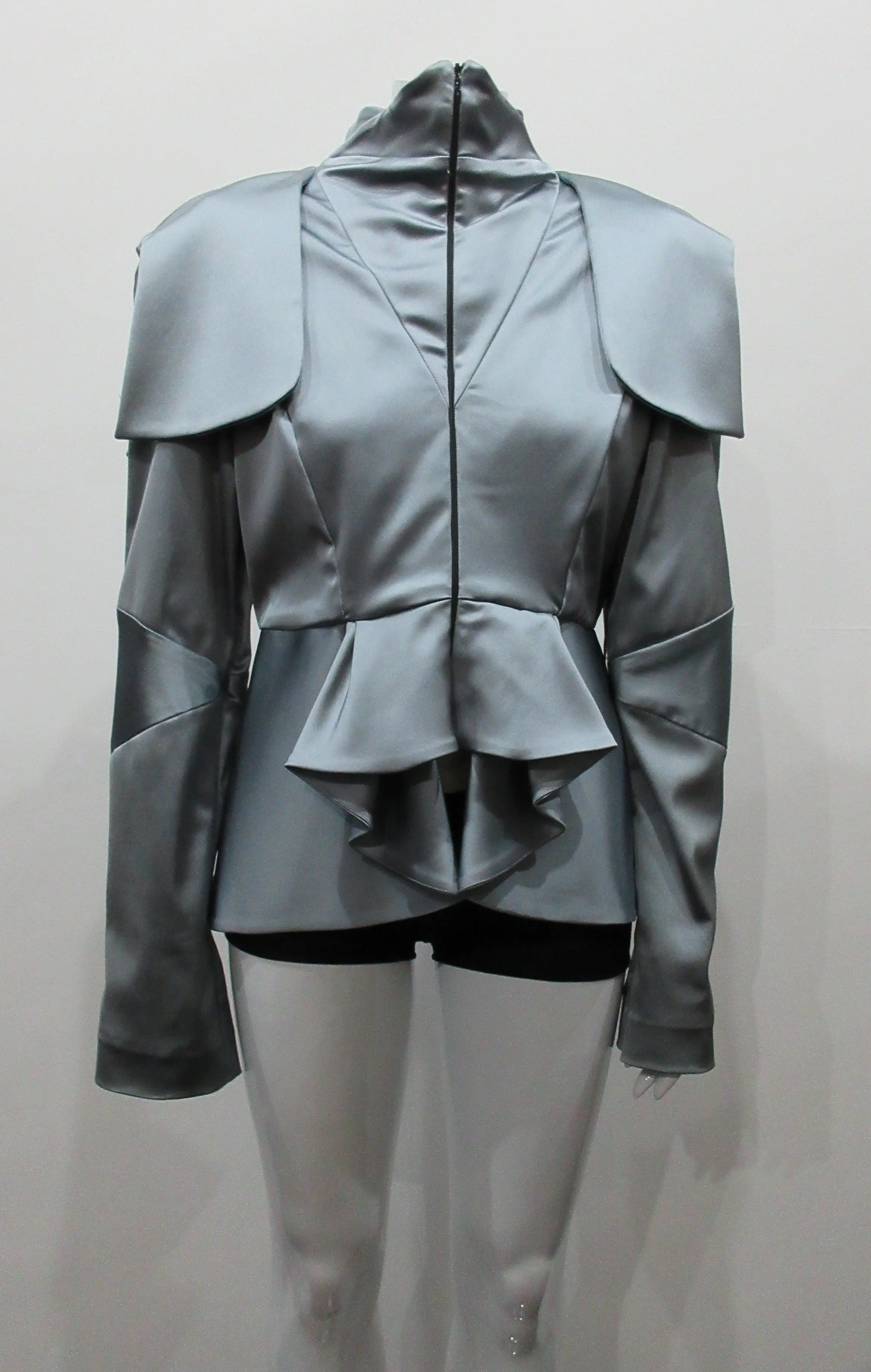 130107B Shiny Armoured Flap Jacket