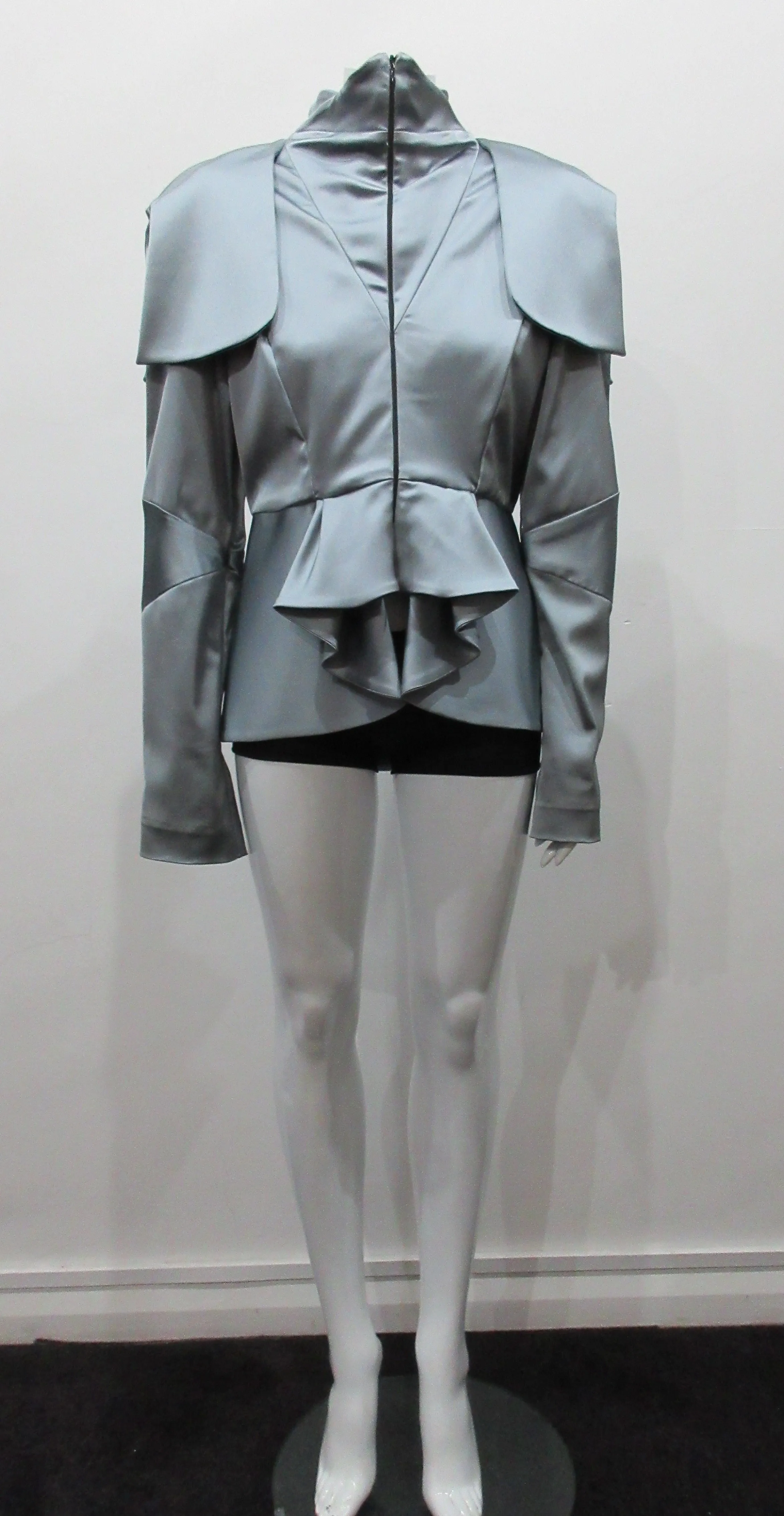 130107B Shiny Armoured Flap Jacket