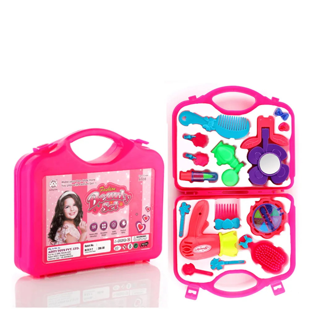 1908 Beauty Make up Set for Kids Girls with Fold-able Suitcase (Multicolour)