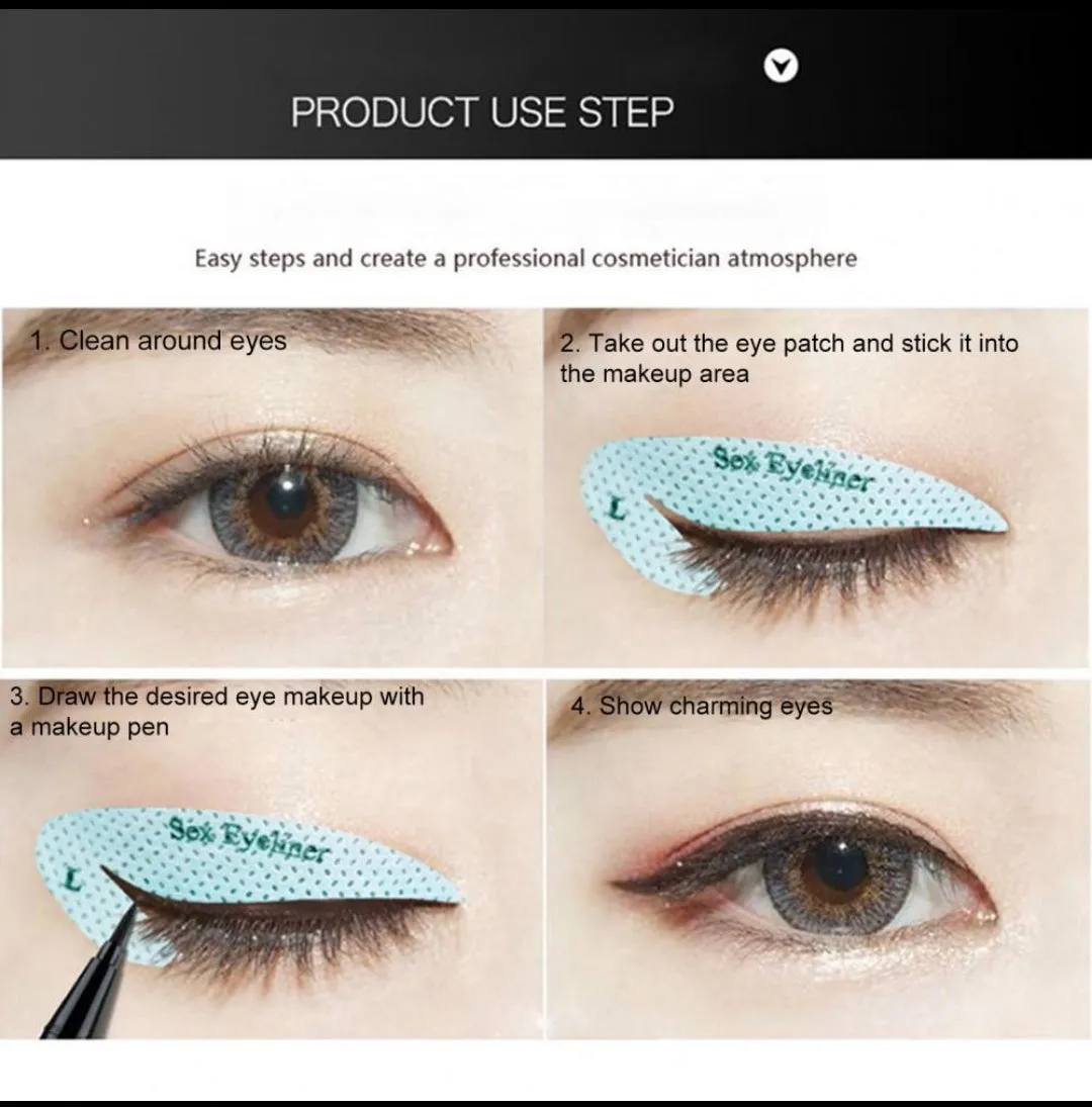 4pcs/set Eyeliner Template Eye Makeup Stencil Eyebrows Eye Shadow Makeup Template Accessories