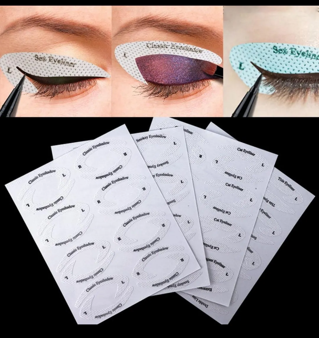 4pcs/set Eyeliner Template Eye Makeup Stencil Eyebrows Eye Shadow Makeup Template Accessories