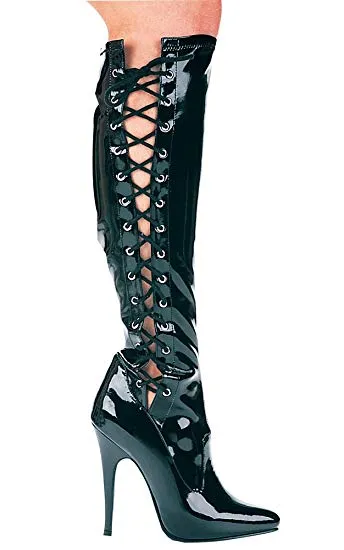 5" Heel Knee High Stretch Boot (ES-Fierce)