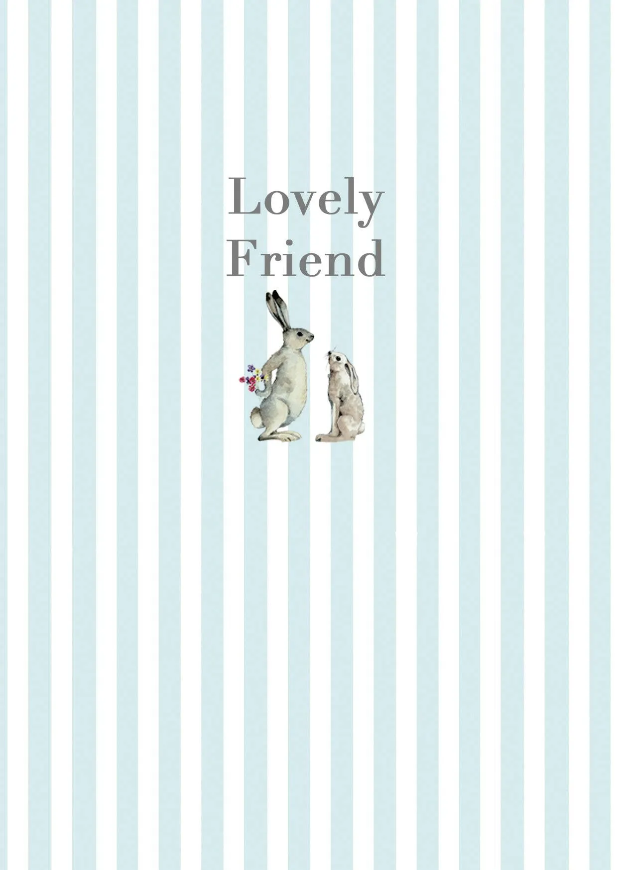 A6 Greeting Card with Ceramic Keepsake - Hare Lovely Friend