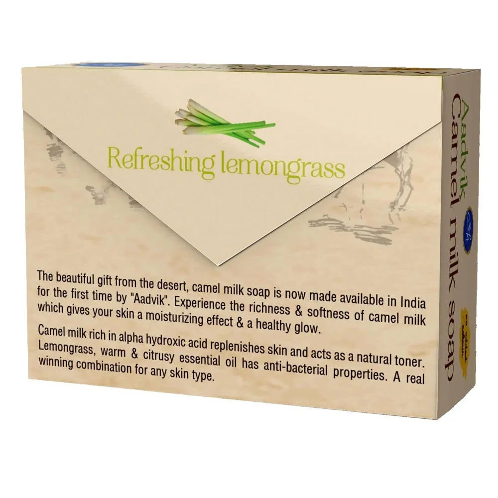 Aadvik Camel Milk Soap - Lemongrass Essential Oil