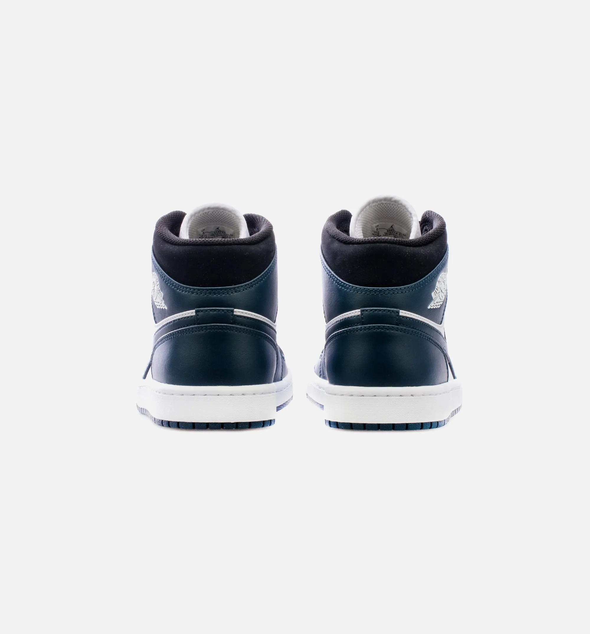 Air Jordan 1 Mid Dark Teal Mens Lifestyle Shoes - Black/ Armory Navy