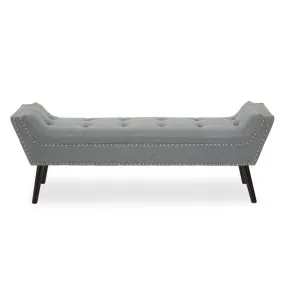 Alea Grey Fabric Bench