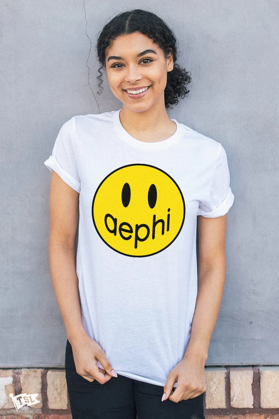 Alpha Epsilon Phi Happy Tee