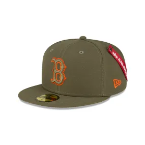 Alpha Industries X Boston Red Sox Green 59FIFTY Fitted Hat