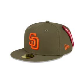 Alpha Industries X San Diego Padres Green 59FIFTY Fitted Hat