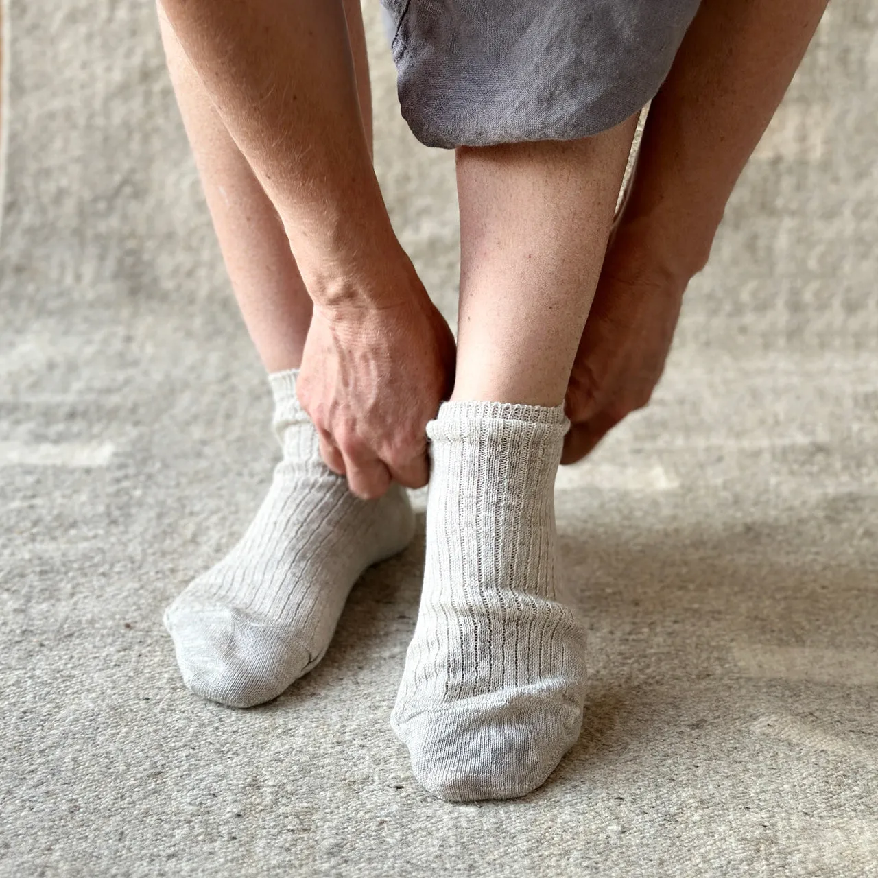 Ankle Sports Socks - Organic Merino/Linen (Adults 36-43) *Returning soon