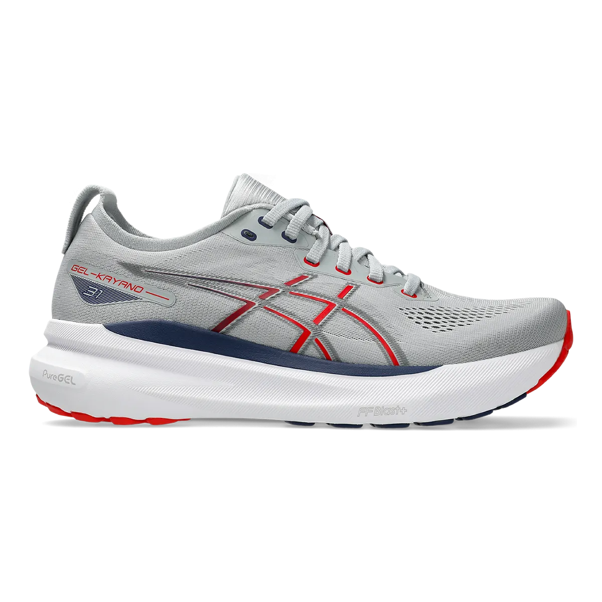 Asics Gel Kayano 31 - Piedmont Grey - Fiery Red