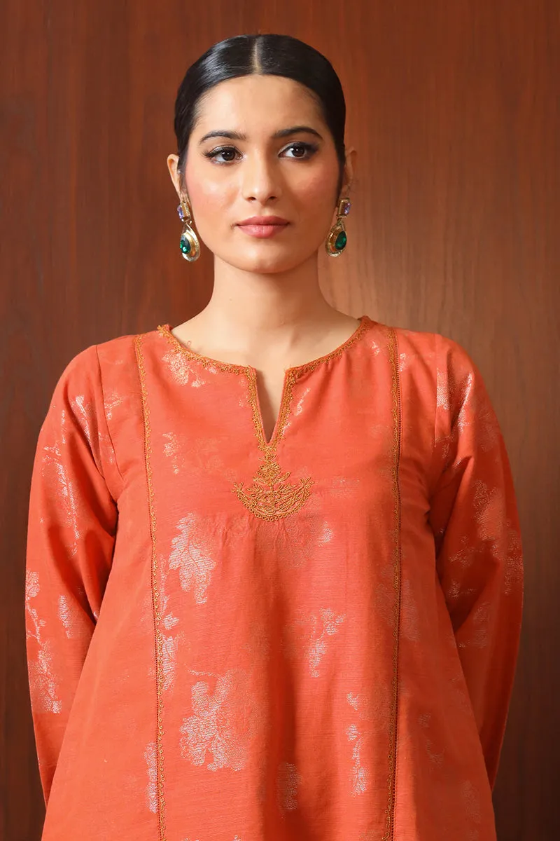 Bagh E Khizan Orange Kurta