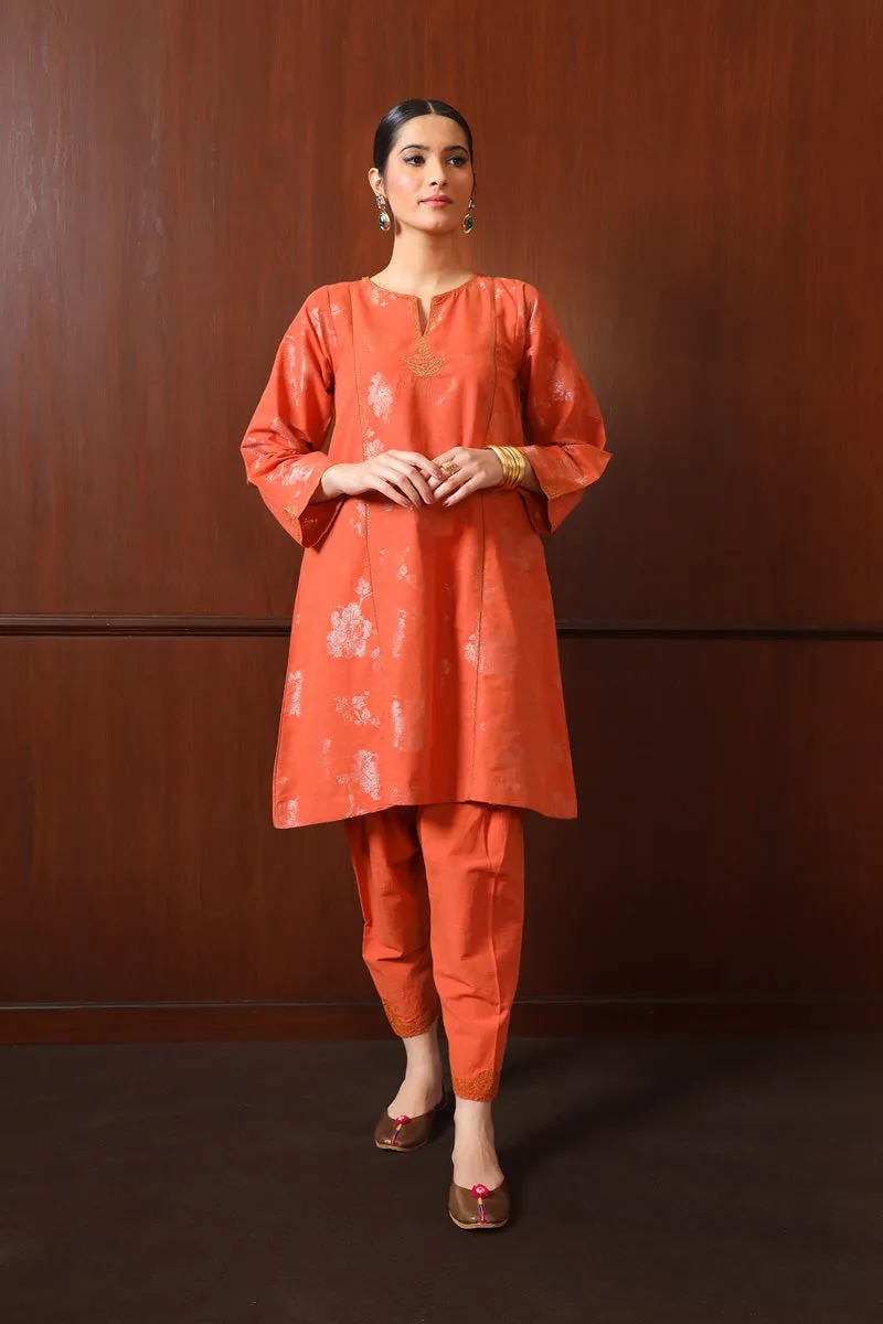 Bagh E Khizan Orange Kurta