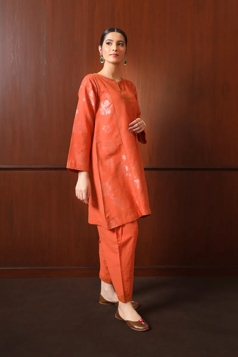 Bagh E Khizan Orange Kurta