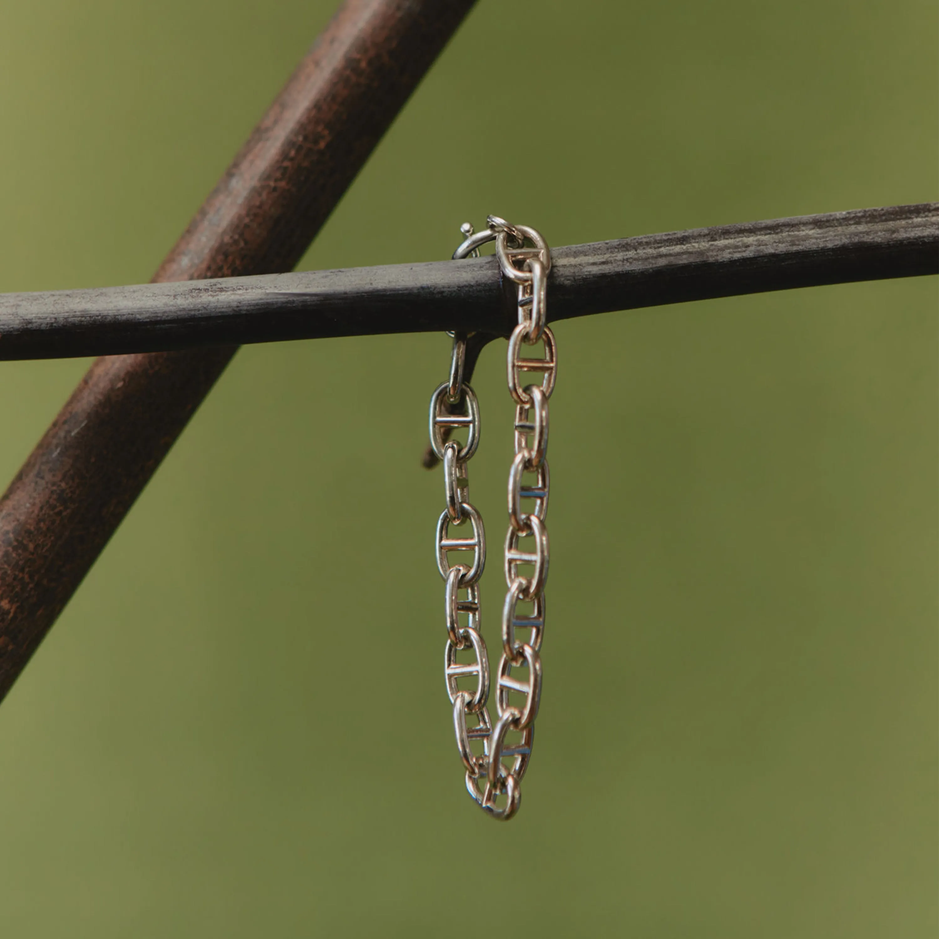 Bean Chain Bracelet - Sterling Silver - 8.8 mm