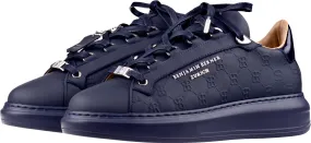 BNJ ACHILLE MIDNIGHT BLUE MONOGRAM EMBOSSED MATT NAPPA