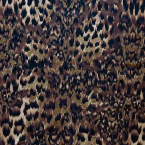 Brown Cheetah Poly Spandex Swimsuit Fabric