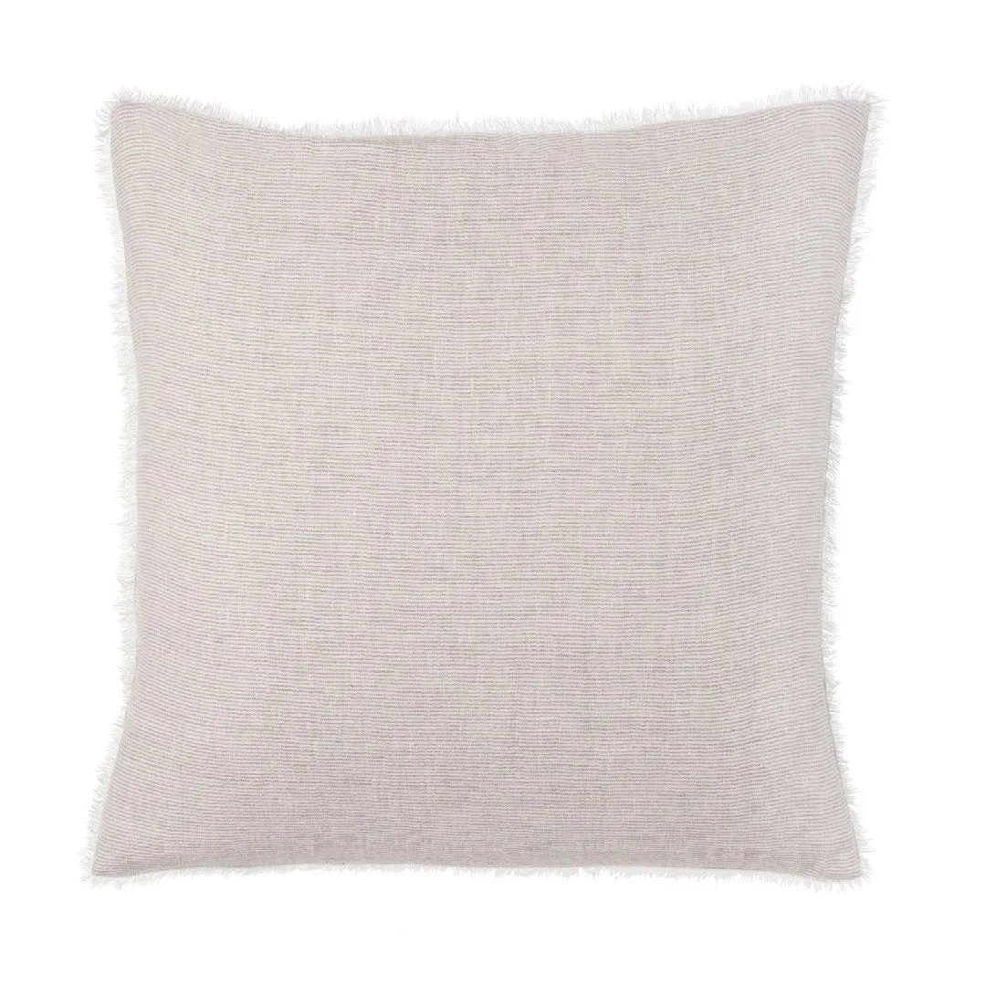 Cambri Grey Stripe Linen Pillow