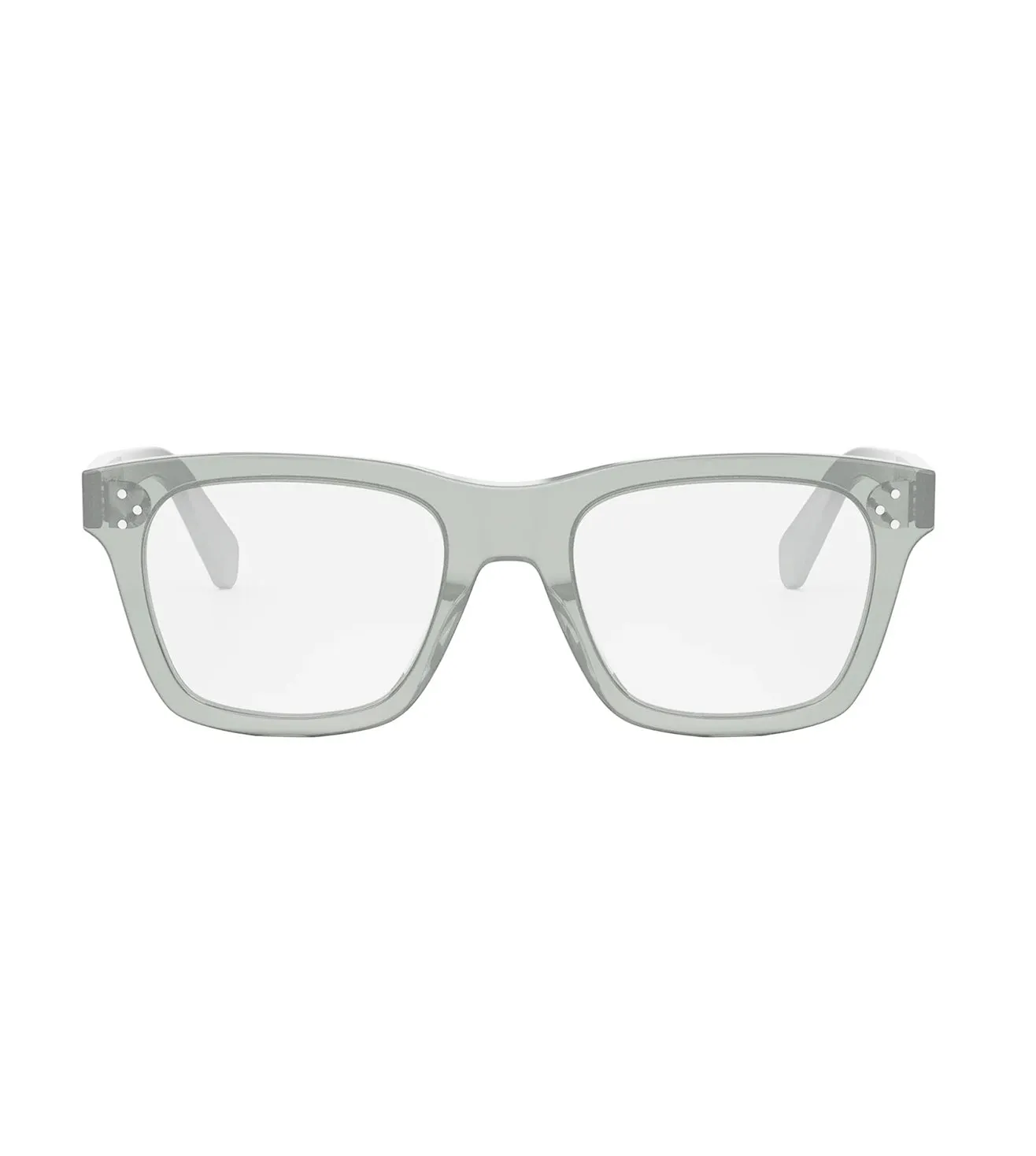 Celine Unisex Shiny Dark Green Square Optical Frame