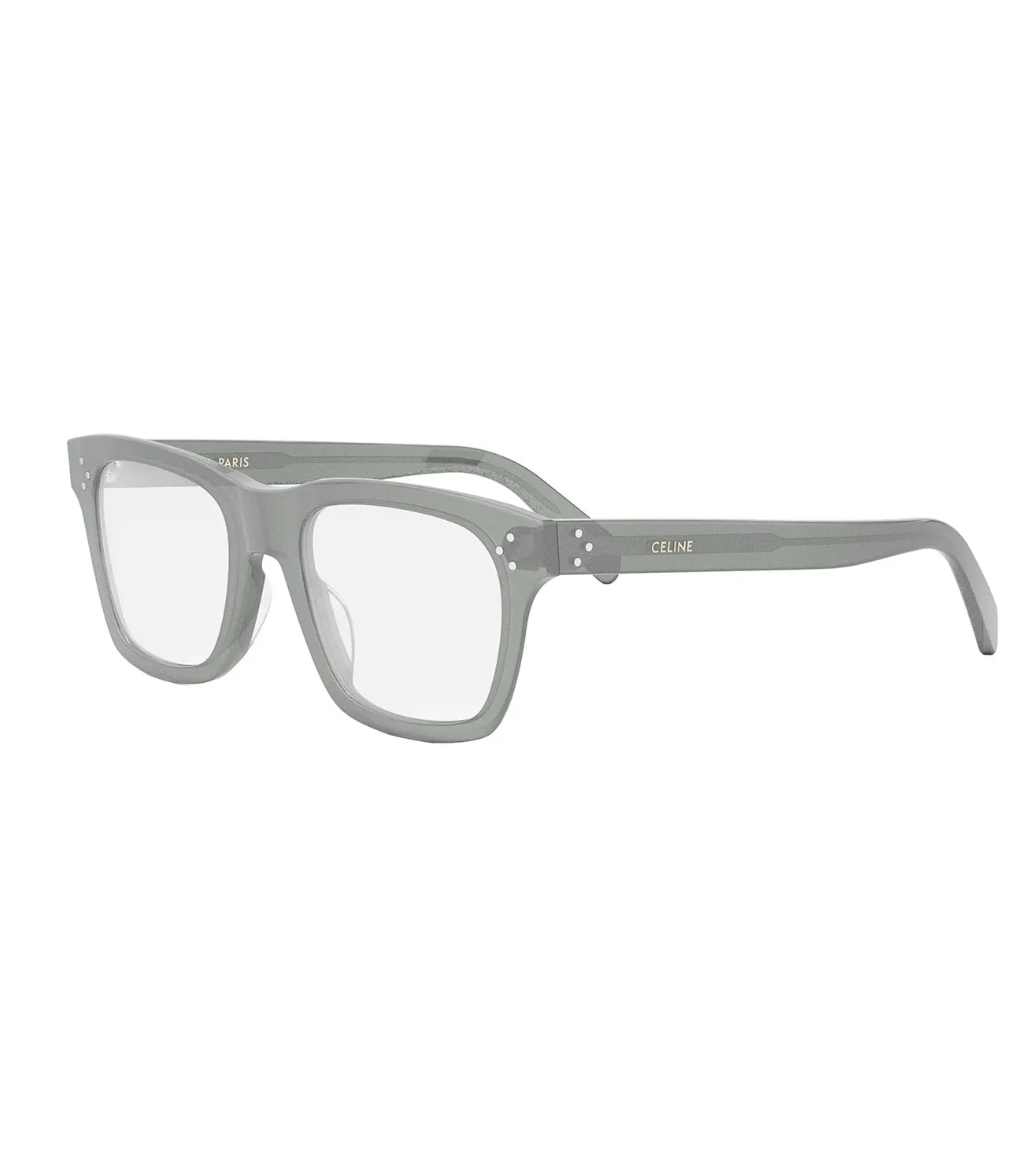 Celine Unisex Shiny Dark Green Square Optical Frame