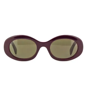 Celine Women Shiny Purple Round Sunglasses