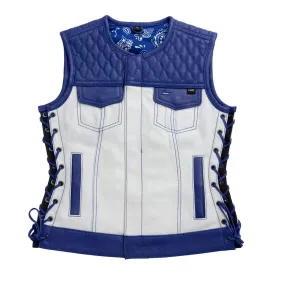 Cobalt Women's Leather Motorcycle Vest - Limited Edition