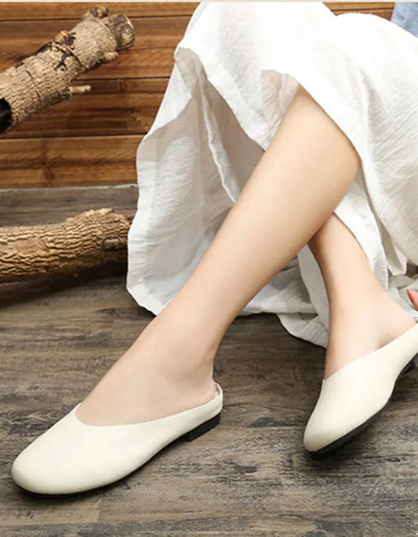 Comfortable Retro Leather Slippers 35-43