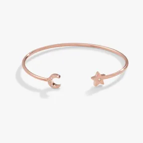 Crystal Moon   Star Flex Cuff Bracelet