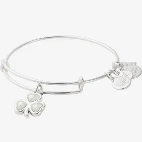 Crystal Shamrock Charm Bangle