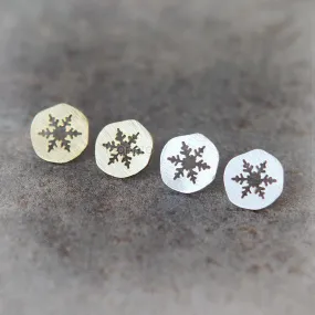 Cutout Snowflake Earrings