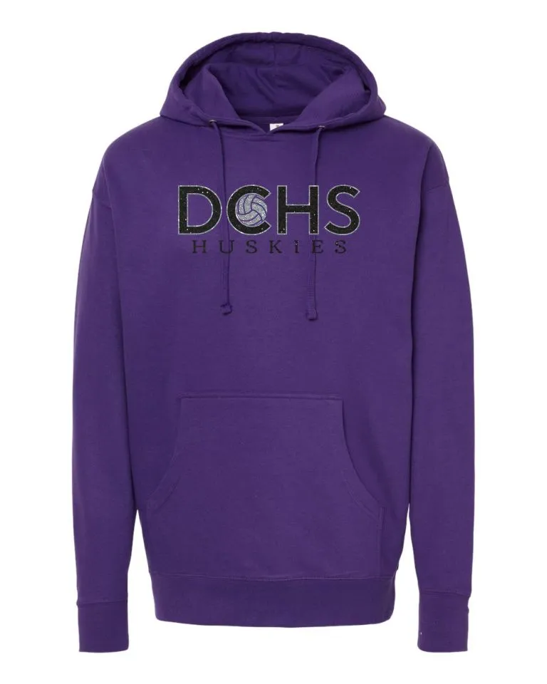 DCHS Volleyball HUSKIES Hoodie- Matte or Glitter