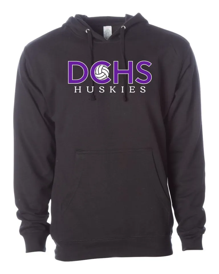 DCHS Volleyball HUSKIES Hoodie- Matte or Glitter