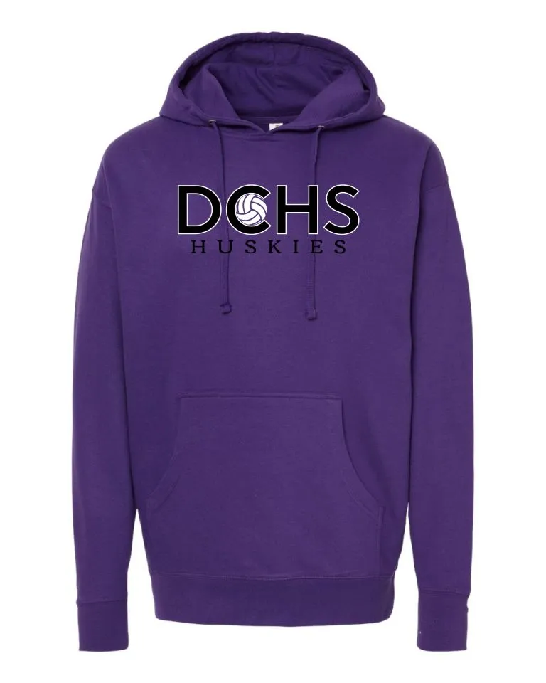 DCHS Volleyball HUSKIES Hoodie- Matte or Glitter