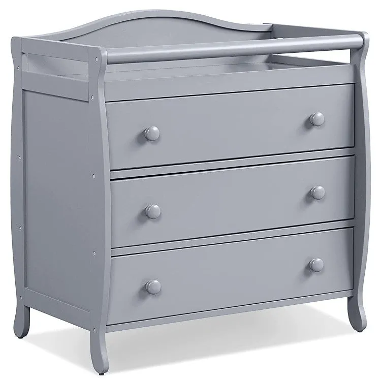 Dresser Changing Table with 3 Drawers & Safety Belt