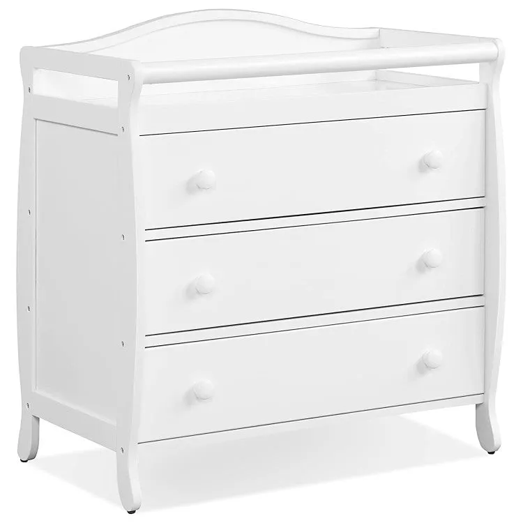 Dresser Changing Table with 3 Drawers & Safety Belt