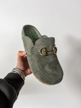 Faux Suede Slip-On Mules