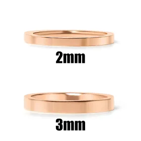 Flat Rose Gold Stainless Steel Ring / CFR8024