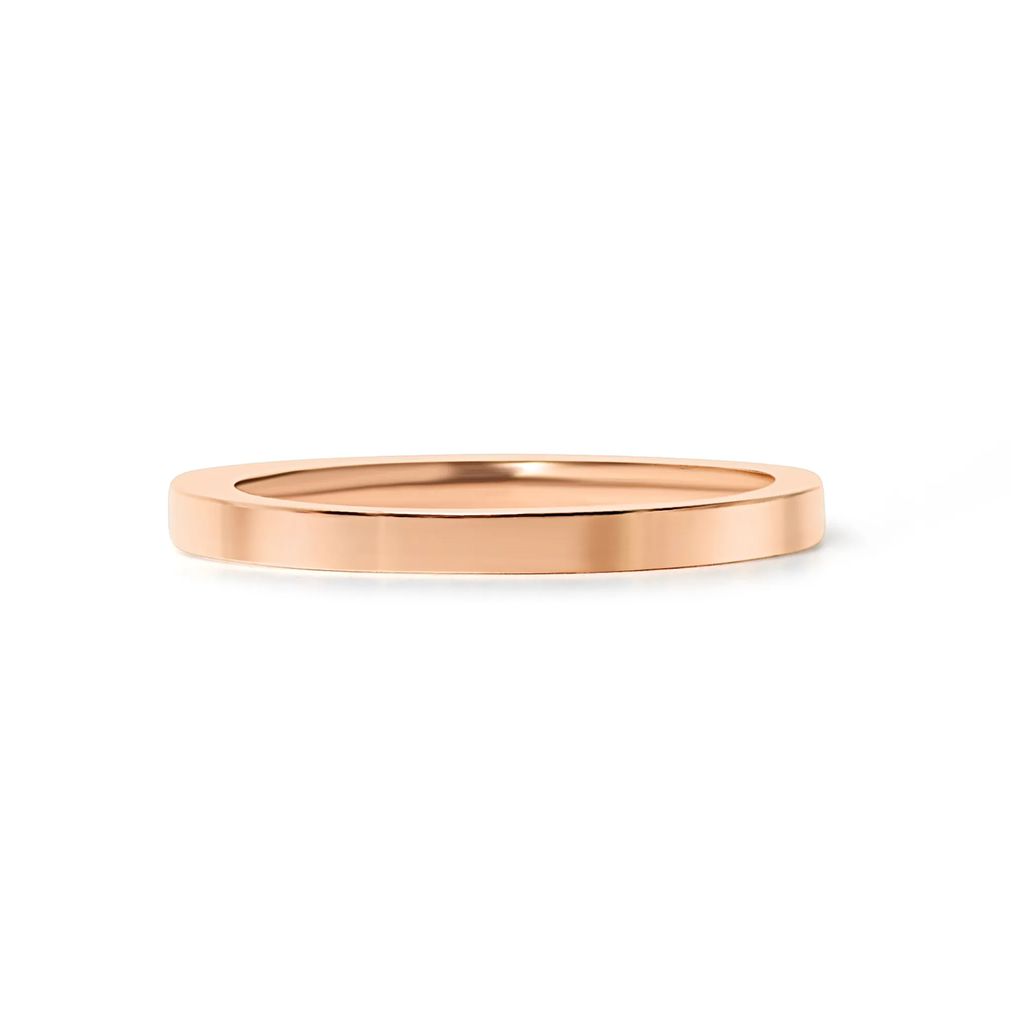 Flat Rose Gold Stainless Steel Ring / CFR8024