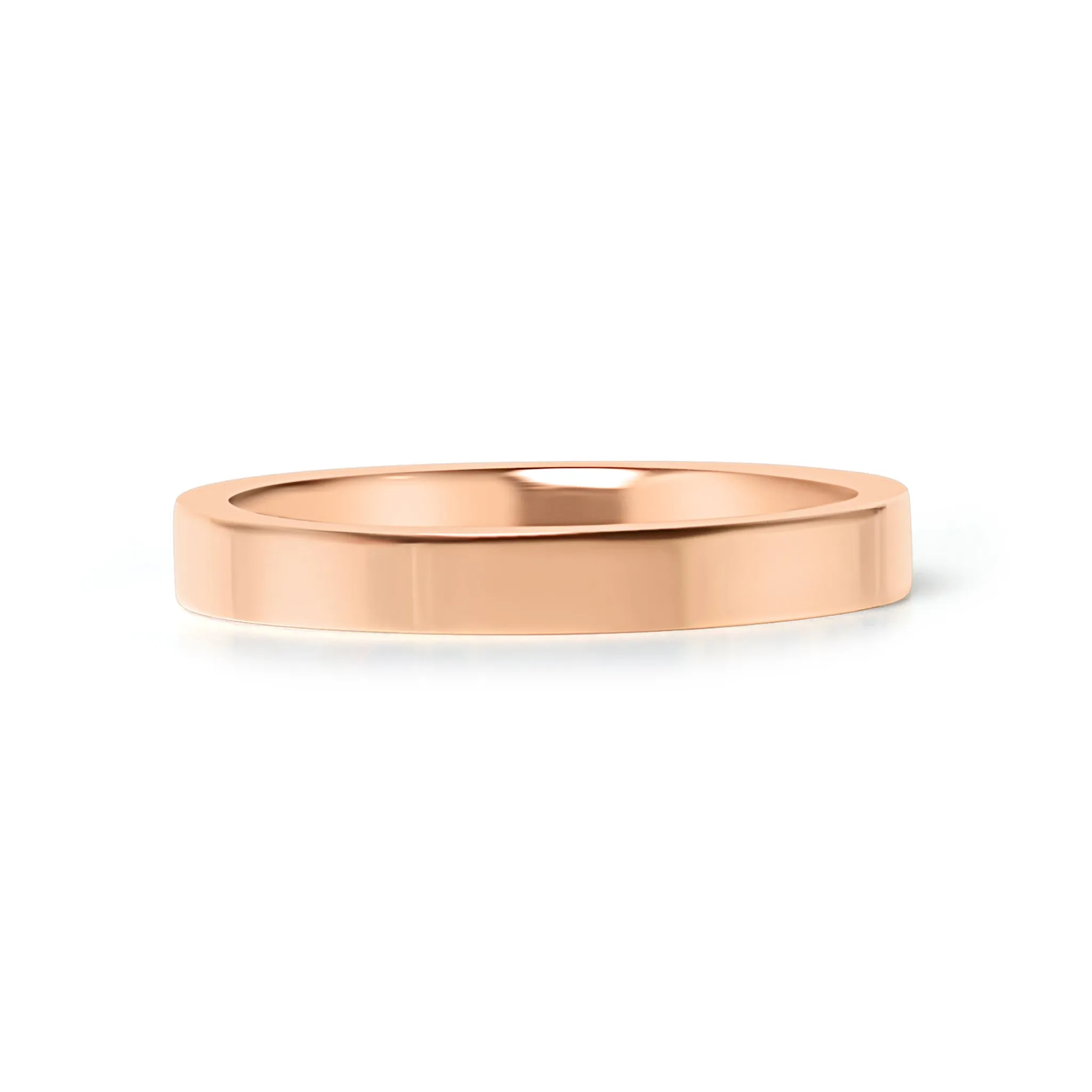 Flat Rose Gold Stainless Steel Ring / CFR8024