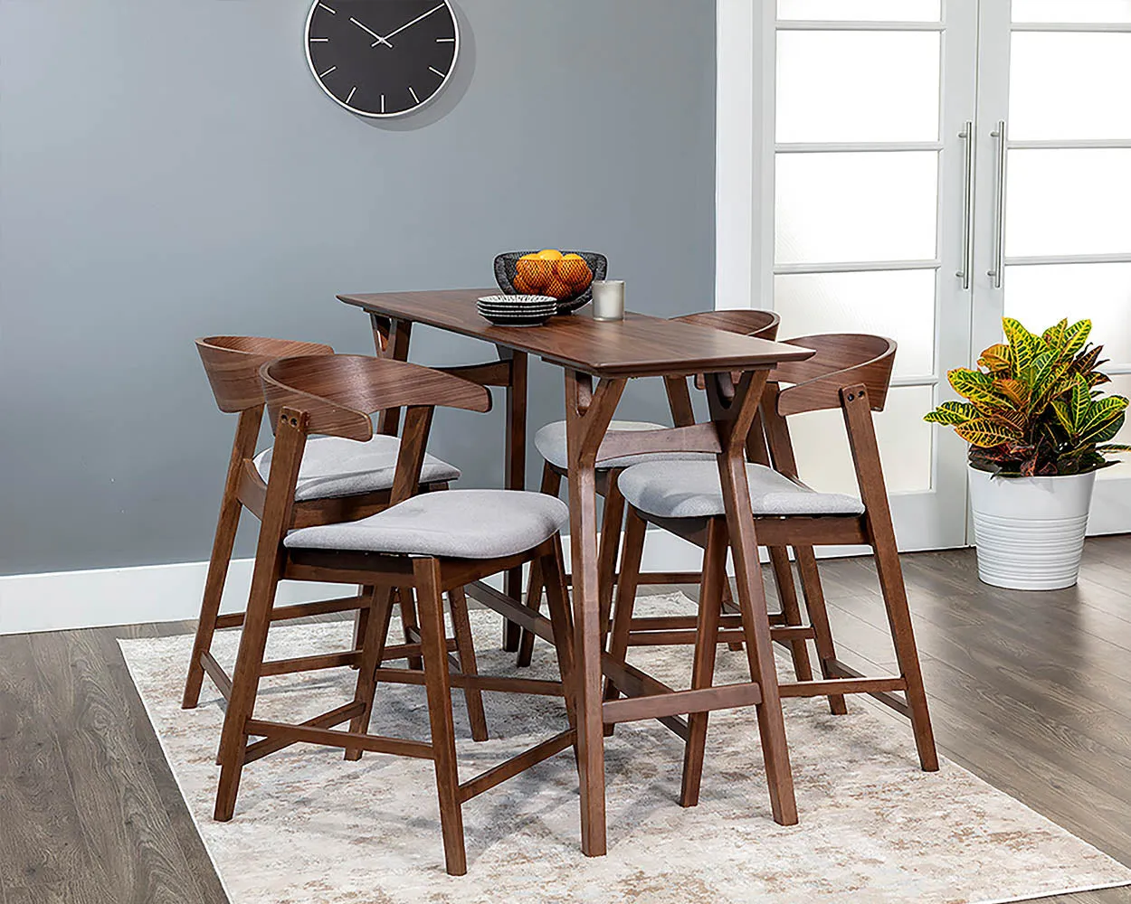 Haisley Counter Stool - Walnut