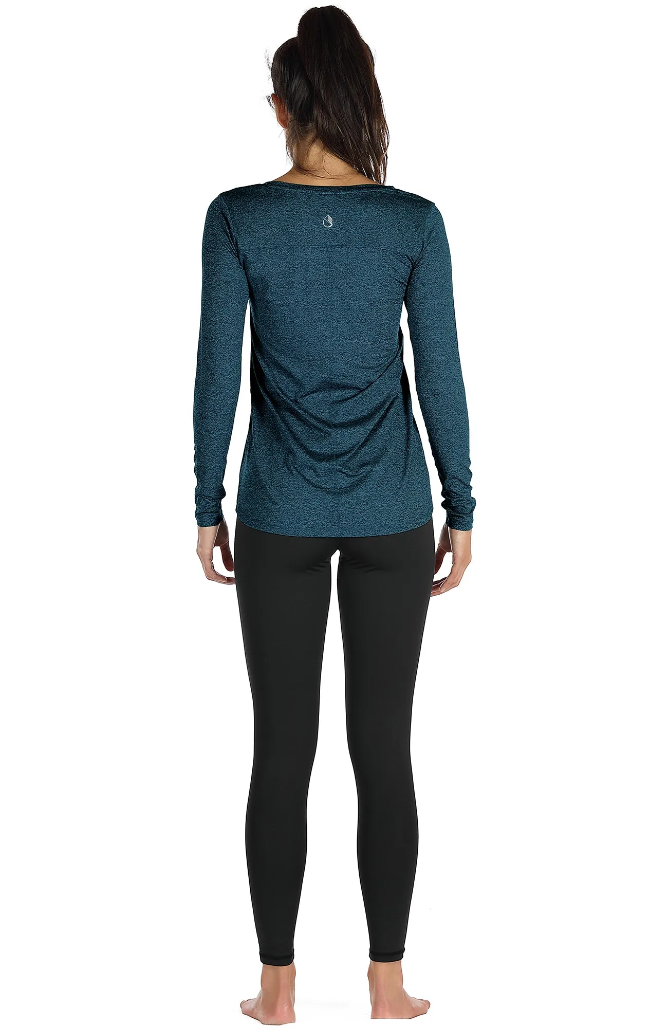 icyzone Long Sleeve Workout Shirts for Women-Women's Athletic Tops, Yoga Shirts, Thumb Hole Running Tops