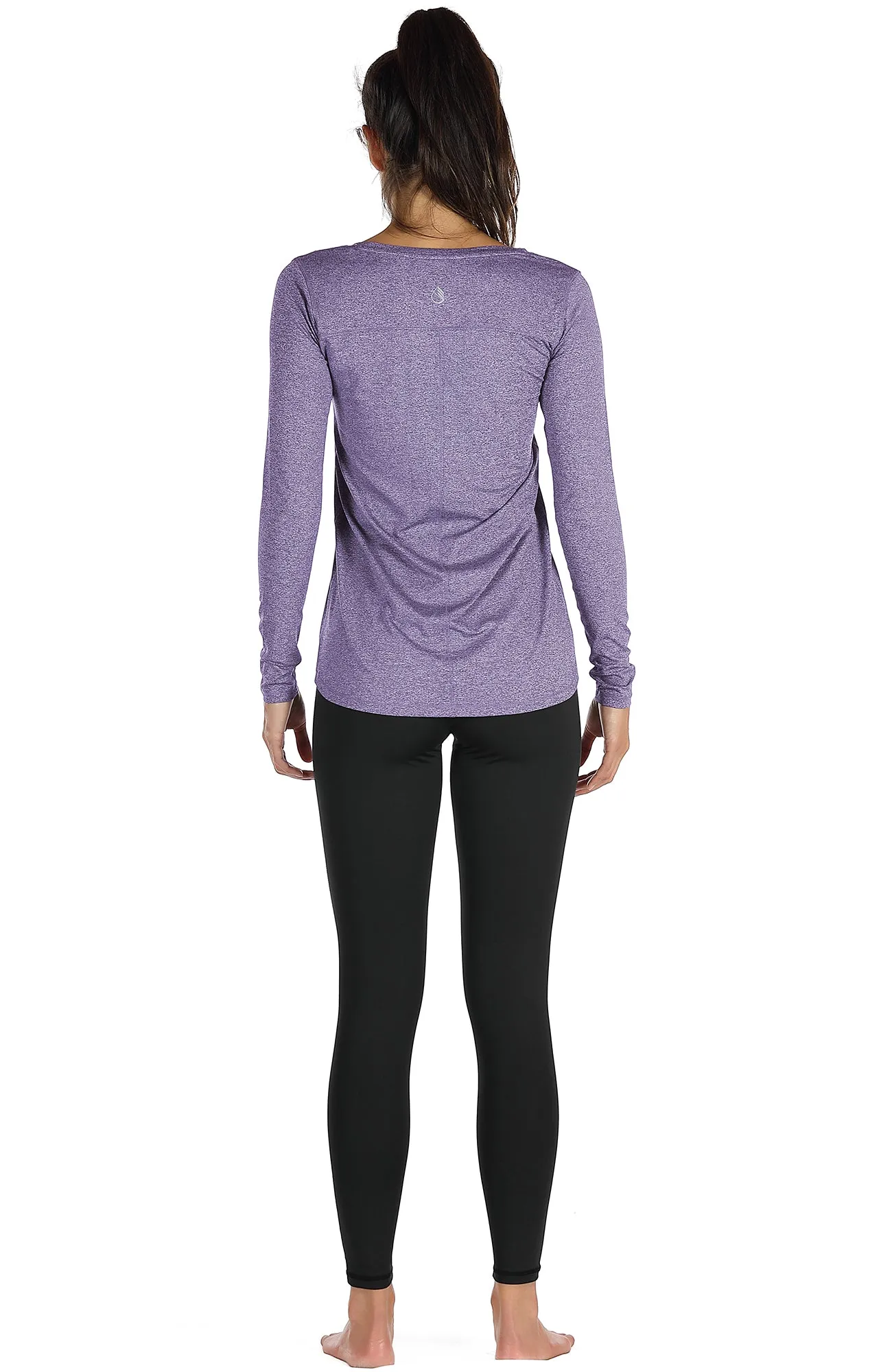 icyzone Long Sleeve Workout Shirts for Women-Women's Athletic Tops, Yoga Shirts, Thumb Hole Running Tops