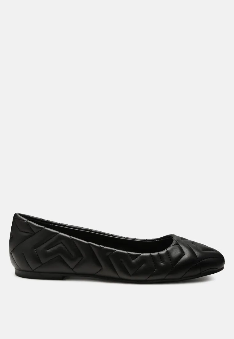 Janice Quilted Ballerina Flats