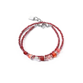 Joyful Colours Wrap bracelet silver red