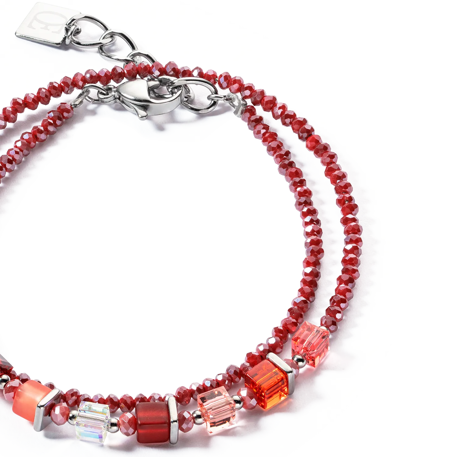 Joyful Colours Wrap bracelet silver red