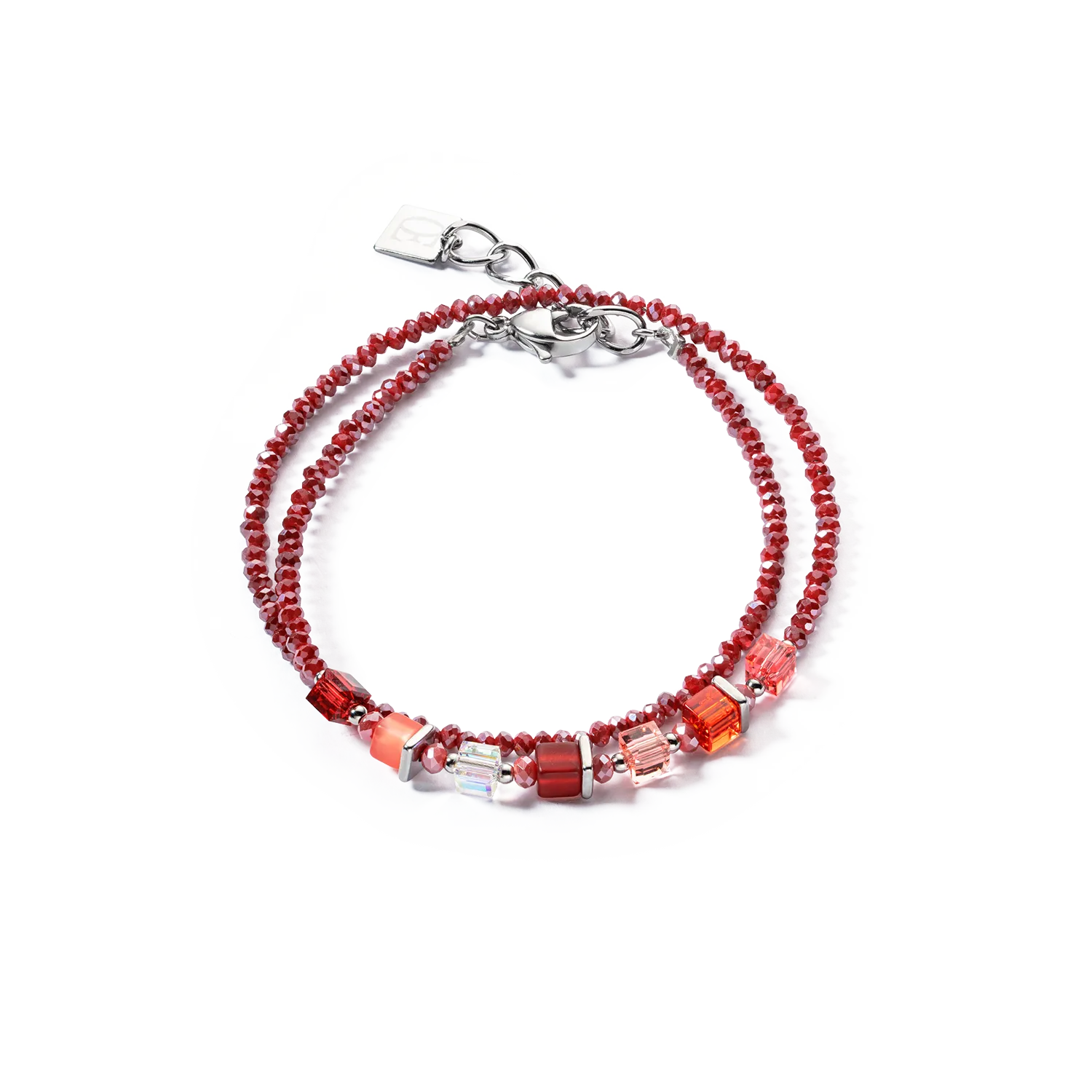 Joyful Colours Wrap bracelet silver red