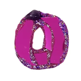 LETTER 0 -  PURPLE BROOCH