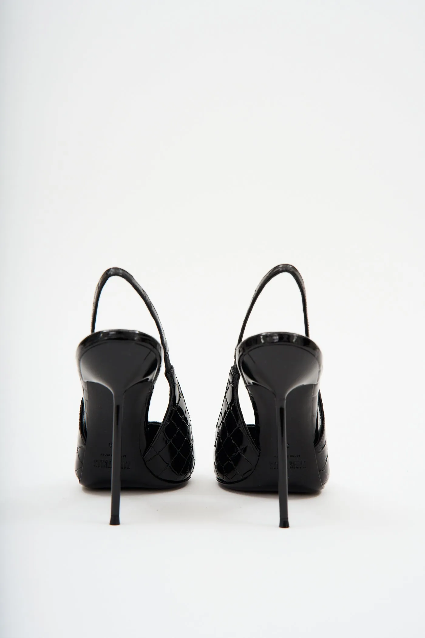 Lidia Croco Black Slingback